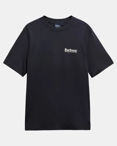 Barbour Moonwell Mens Relaxed Graphic T-shirt In Blue