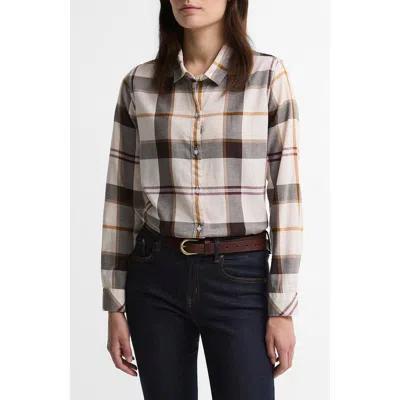 Barbour Mooreland Plaid Cotton Button-up Shirt In Neutral
