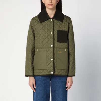 Barbour Moss Green Quilted Jacket In Green