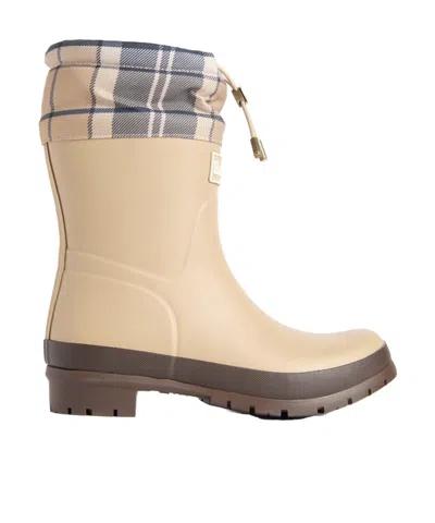 Barbour Mowbray Mid Mid-height Waterproof Wellies In Neutral