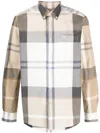 Barbour Tailored Shirt Featuring Plaid Pattern And Pockets In Beige