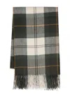 Barbour Check-pattern Fringed Scarf In Multicolour
