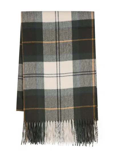 Barbour Multicolor Tartan Scarf In Gray