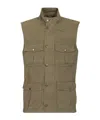 Barbour Multi-pocket Gilet Jacket In Brown