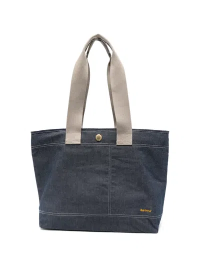 Barbour Mya Denim Tote Bag In Blue