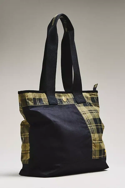 Barbour Mya Patchwork Cotton Tote In Black