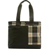 Barbour Mya Patchwork Cotton Tote In Green