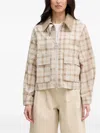 Barbour Myshall Spread-collar Cropped Jacket In Brown