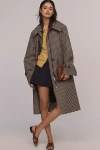 BARBOUR NADINE CHECKED CAR COAT JACKET