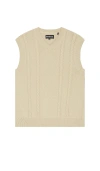 Barbour Navar Knitted Vest In Washed Stone