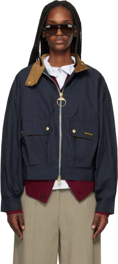 Barbour Navy Blackthorn Casual Jacket In Blue