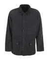 Barbour Classic Sage Waxed Jacket For Men In Black