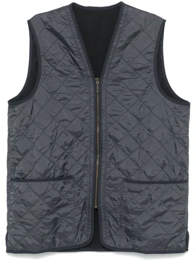 BARBOUR MEN NAVY BLUE QUILTED SLEEVELESS VEST, L LUXURY JACKETS FOR MEN DARVEYS