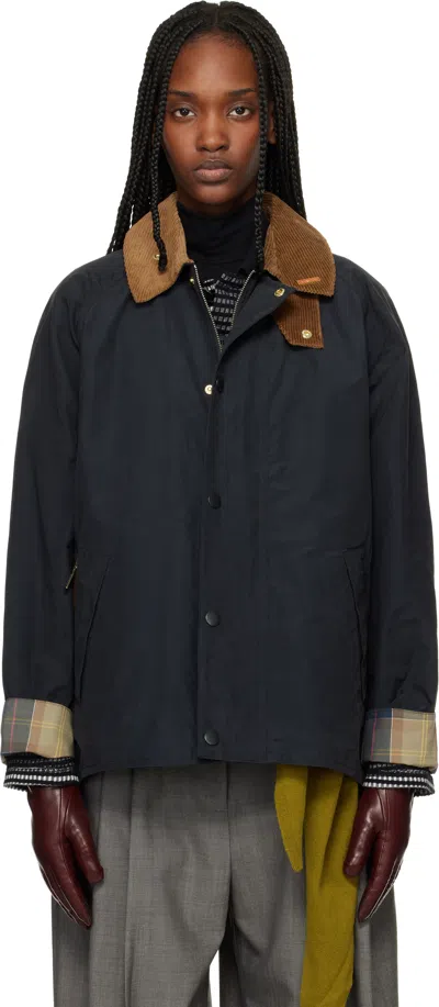 Barbour Navy Icons Transport Casual Jacket In Blue