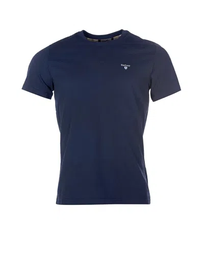 Barbour Navy Logo T-shirt In Blue