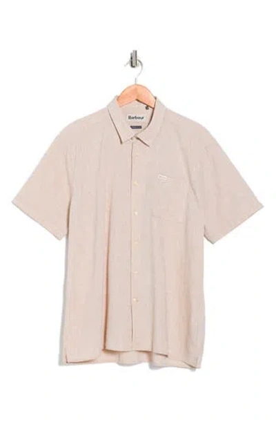 Barbour Nelson Short-sleeve Shirt In Neutral