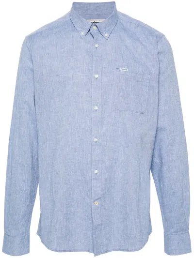 Barbour Nelson Long-sleeve Shirt In Blue