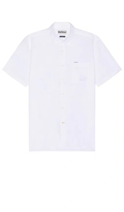 Barbour Nelson Short Sleeve Summer Shirt In White