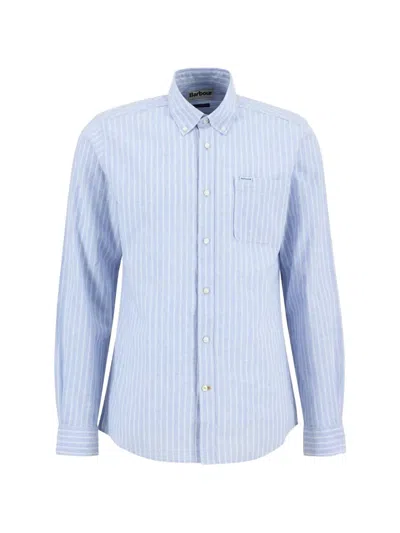 Barbour Nelson Striped Long Sleeve Tailored Shirt In Blue