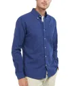 Barbour Nelson Tailored Fit Long Sleeve Button Down Shirt In Indigo