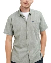 Barbour A Short Sleeved Shirt In Bleached Olive