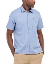 Barbour Nelson Tailored Fit Short Sleeve Button Down Shirt In Blue