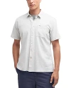 Barbour Nelson Tailored Fit Short Sleeve Button Down Shirt In Mist