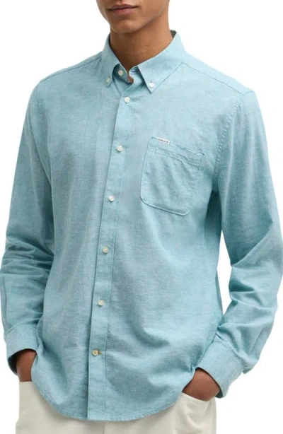 Barbour Nelson Tailored Long-sleeved Shirt In Blue