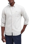 Barbour Nelson Tailored Fit Solid Linen & Cotton Button-down Shirt In Mist