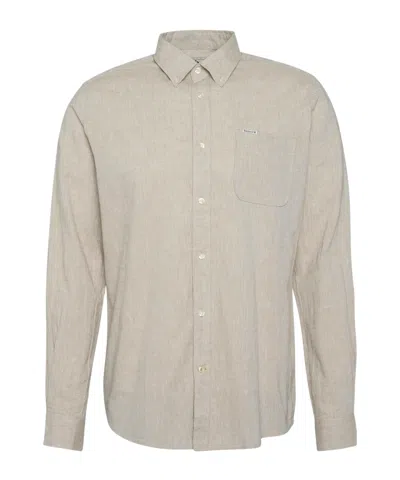 Barbour Nelson Tailored Long-sleeved Shirt In Neutral
