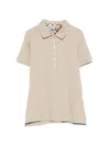 Barbour 버튼 폴로 셔츠 In Neutral