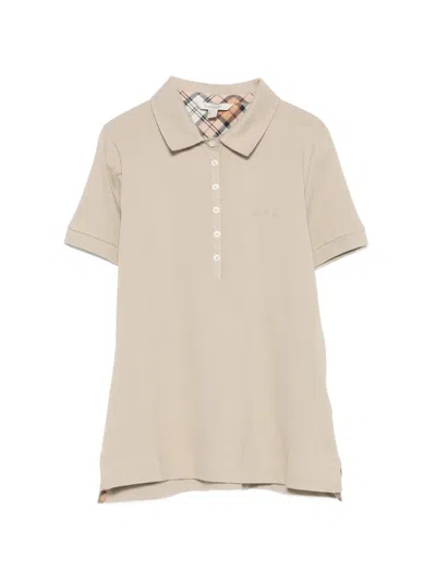Barbour 버튼 폴로 셔츠 In Neutral