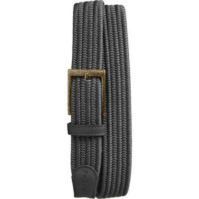 Barbour Nevis Webbed Belt In Gunmetal