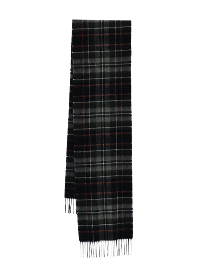 Barbour New Check Tartan Scarf In Black