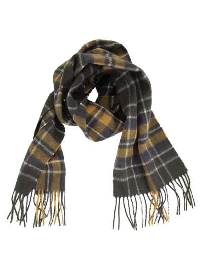 Barbour Tartan-pattern Fringed Scarf In Multi