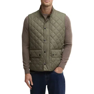 Barbour New Lowerdale Diamond Quilted Vest In Green