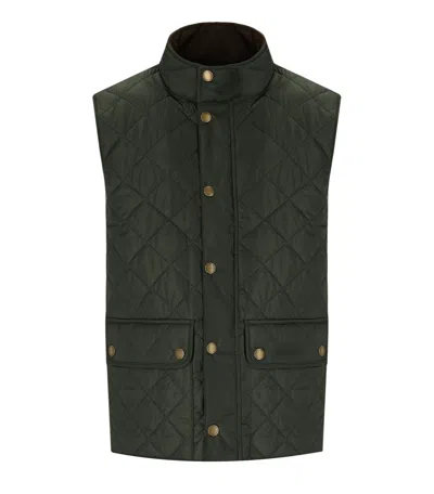 Barbour New Lowerdale Sage Green Vest In Gray