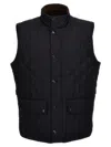 Barbour Quilted Vest Adjustable Waistband In Blue
