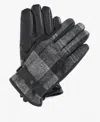 Barbour Newbrough Tartan Gloves In Black In Black