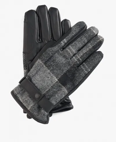 Barbour Newbrough Tartan Gloves In Black