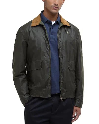Barbour Newbury Regular Fit Waxed Jacket In Archive Olive