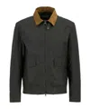 BARBOUR NEWBURY CONTRASTING-COLLAR UTILITY JACKET