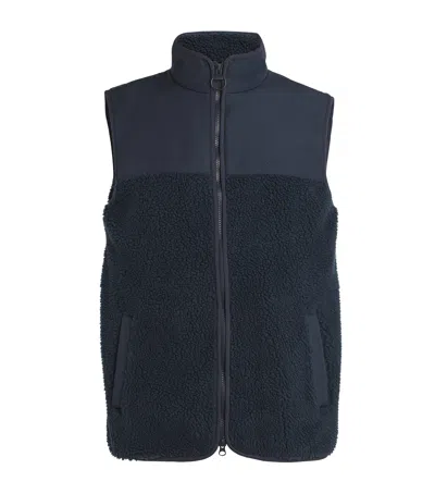 Barbour Newlan Fleece Gilet In Navy