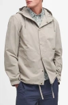 Barbour Newland Hooded Rain Jacket In Concrete