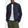Barbour Newland Zip Through Knitted Sweater In Navy