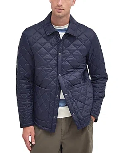 Barbour Newton Quilted Snap Front Jacket In Navy