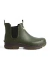 Barbour Nimbus Logo-branded Rubber Ankle Boots In Green