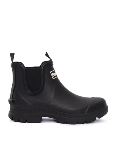 Barbour Halton Womens Chelsea Wellies In Black
