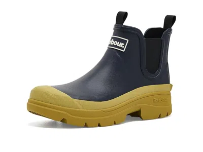 Barbour Nimbus Chelsea Welly Women's Boots Navy/chartrusse: 6 M, Rubber In Multi