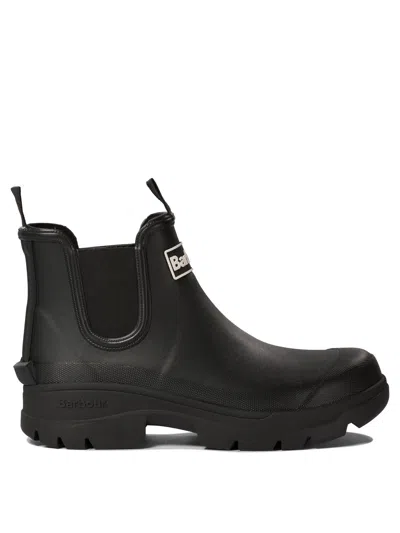 Barbour Halton Womens Chelsea Wellies In Black